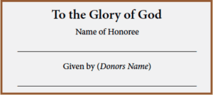 Wall of Nations Plaque Choice - To The Glory of God